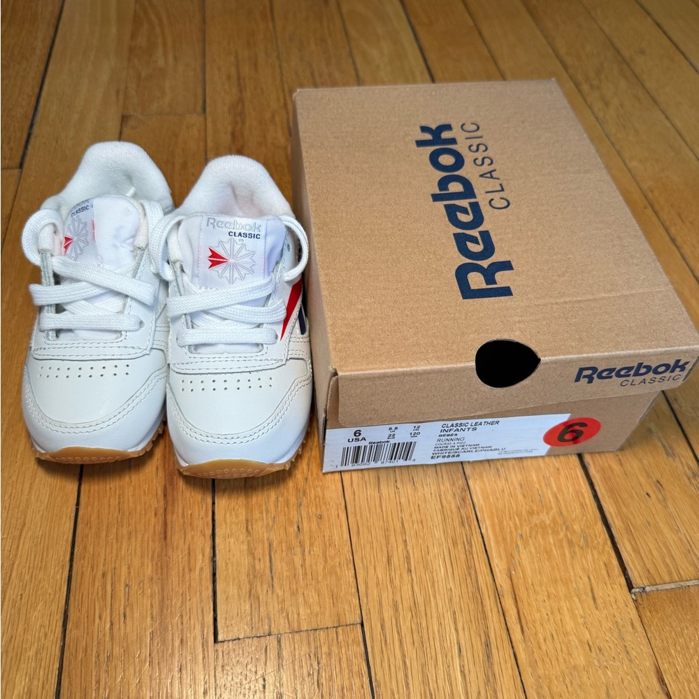 Reebok Toddler White and Red Sneakers - Picture 3 of 5